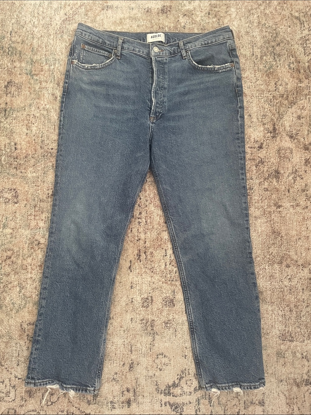 Agolde Hi Rise Crop Riley Jeans - Picture 5 of 7